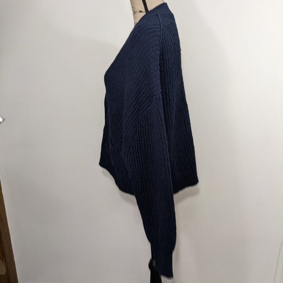 NWT J. Crew Cropped Patch Pocket Beach Cardigan Sweater Navy Size 2XL AY828 - Picture 7 of 13